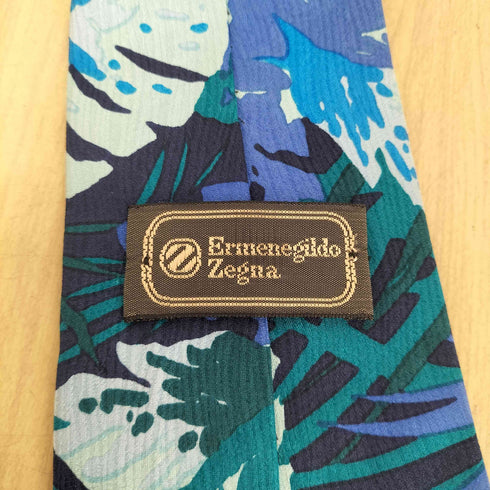 エルメネジルドゼニア Ermenegildo Zegna ボタニカル柄シルクネクタイ メンズ