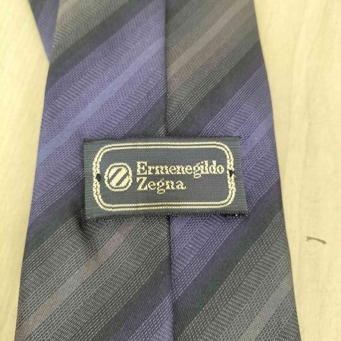 エルメネジルドゼニア Ermenegildo Zegna ストライプ柄シルクネクタイ メンズ