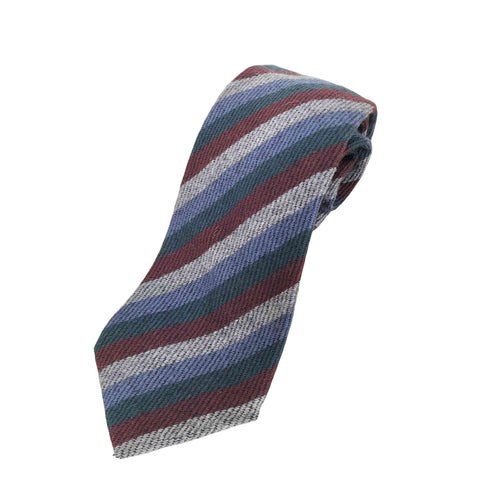 エルメネジルドゼニア Ermenegildo Zegna カシミヤ混 マルチカラーストライプネクタイ メンズ