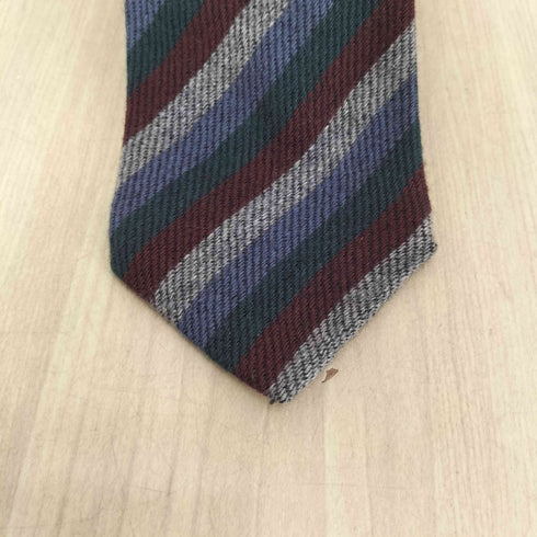 エルメネジルドゼニア Ermenegildo Zegna カシミヤ混 マルチカラーストライプネクタイ メンズ