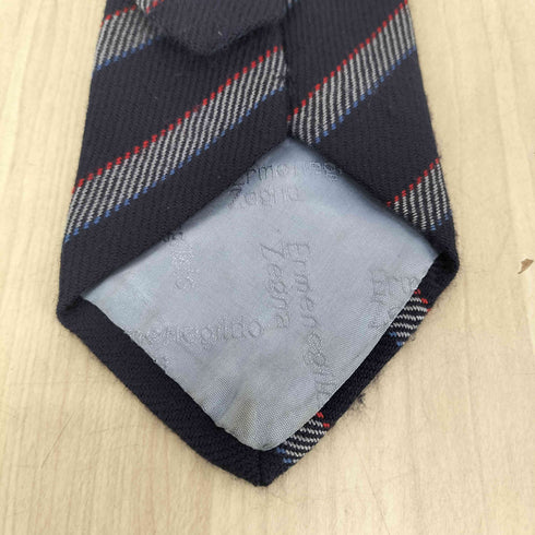 エルメネジルドゼニア Ermenegildo Zegna カシミヤ混 ストライプネクタイ メンズ