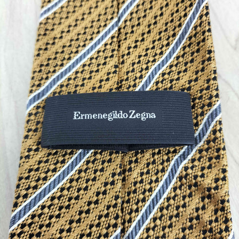 エルメネジルドゼニア Ermenegildo Zegna ストライプ柄シルクネクタイ メンズ
