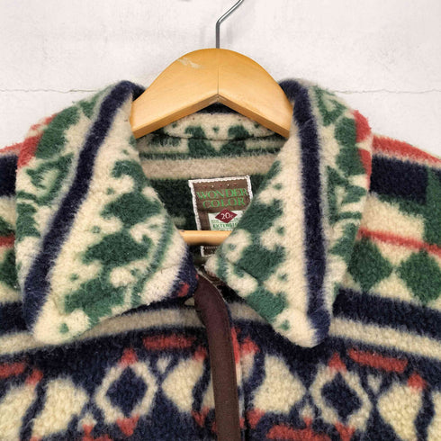 WONDER COLOR 胡桃ボタン総柄フリースジャケット メンズ JPN:M