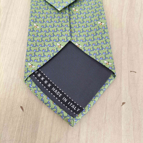 エルメネジルドゼニア Ermenegildo Zegna 総柄シルクネクタイ 蜂 バイク メンズ
