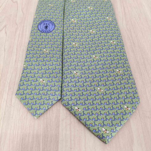 エルメネジルドゼニア Ermenegildo Zegna 総柄シルクネクタイ 蜂 バイク メンズ