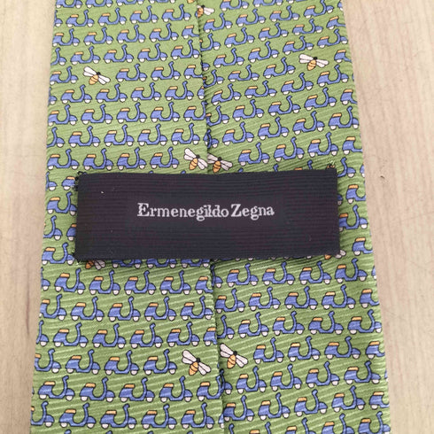 エルメネジルドゼニア Ermenegildo Zegna 総柄シルクネクタイ 蜂 バイク メンズ