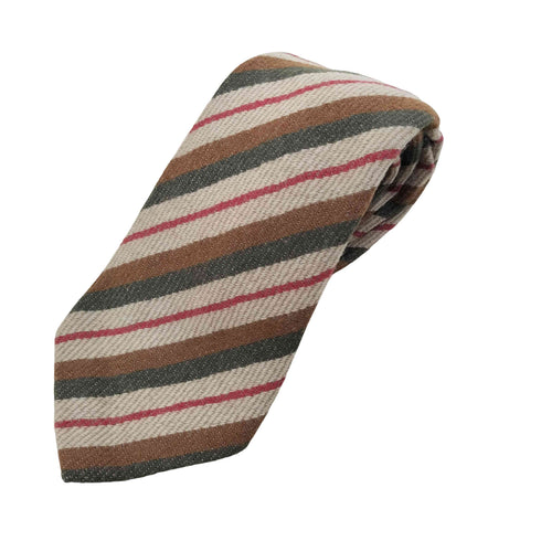 エルメネジルドゼニア Ermenegildo Zegna カシミヤ混 ストライプネクタイ メンズ