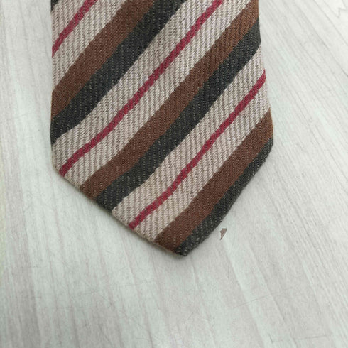 エルメネジルドゼニア Ermenegildo Zegna カシミヤ混 ストライプネクタイ メンズ
