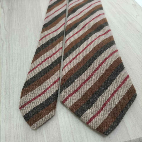 エルメネジルドゼニア Ermenegildo Zegna カシミヤ混 ストライプネクタイ メンズ