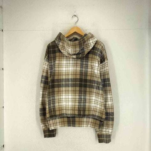 エイチアンドエム H&M チェック柄プルオーバーパーカー メンズ M