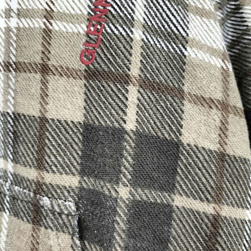 エイチアンドエム H&M チェック柄プルオーバーパーカー メンズ M