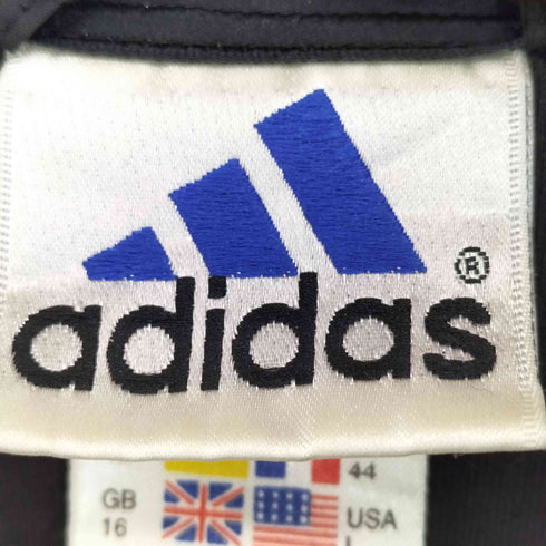 アディダス adidas 90s 万国旗タグ ロゴ刺繍 フーデッド ナイロンジャケット 裾ドローコード メンズ import:L