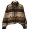 ザラ ZARA クロップド丈チェック柄シャツジャケット オーバーサイズジャケット レディース import:S