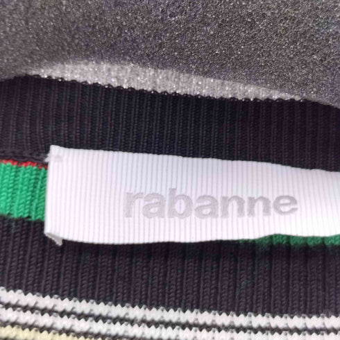 RABANNE Long Sleeve Stripe Maxi Dress マルチカラーニットワンピース レディース XS