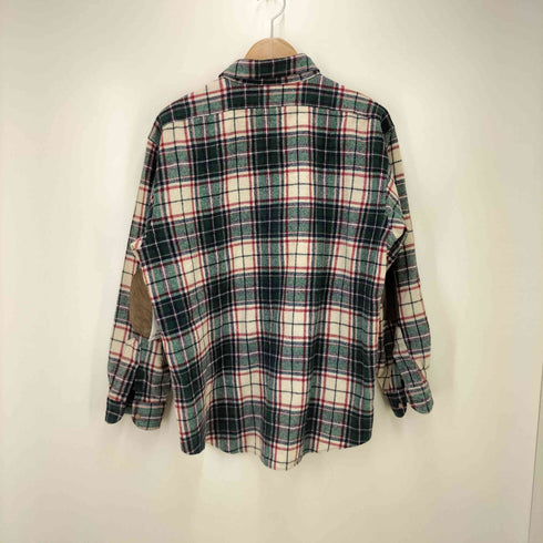 ペンドルトン PENDLETON 00s エルボーパッチ オンブレチェック ウールシャツ メンズ JPN:XL