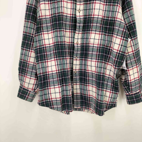 ペンドルトン PENDLETON 00s エルボーパッチ オンブレチェック ウールシャツ メンズ JPN:XL
