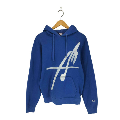 チャンピオン Champion TERRY FLEECE USA製 フロントプリントプルオーバーパーカー メンズ M