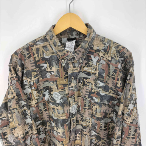 ラプコ Lapco メキシコ製 OILFIELD CAMO ボタンダウンシャツ メンズ LARGE REG