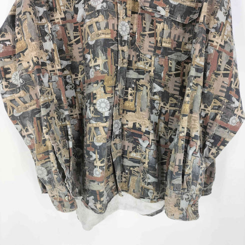 ラプコ Lapco メキシコ製 OILFIELD CAMO ボタンダウンシャツ メンズ LARGE REG