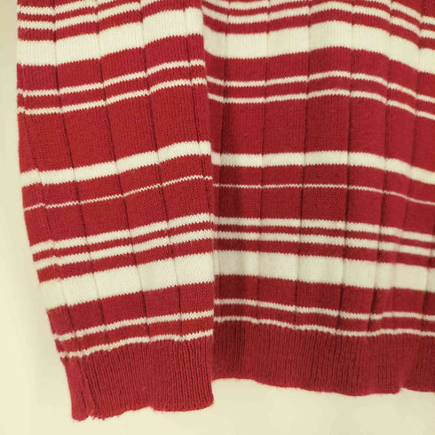 ラコステ LACOSTE ボーダー柄 ロゴワッペン S/S ニット セーター レディース EUR:40