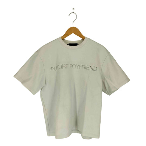 ザンダーゾウ XANDER ZHOU FUTURE BOYFRIEND メタリックロゴ クルーネックTシャツ メンズ 44