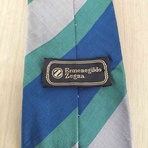 エルメネジルドゼニア Ermenegildo Zegna ストライプ柄シルクネクタイ メンズ