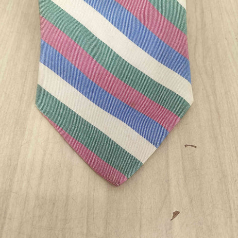 エルメネジルドゼニア Ermenegildo Zegna マルチカラーストライプ シルクネクタイ メンズ