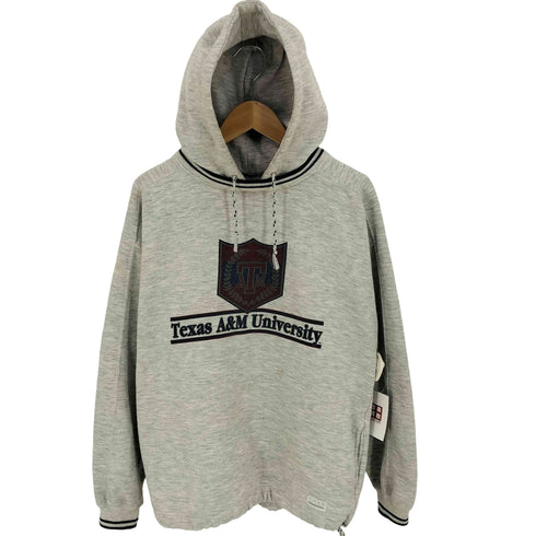 ギアフォースポーツ GEAR FOR SPORTS 90-00s TEXAS A&M UNIVERSITY ライン 裾ドローコード パーカー メンズ import:L