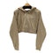 ゲス GUESS 22SS Originals Cropped Hoodie ロゴ 刺繍 クロップド ジップアップ フーディー パーカー レディース import:XL