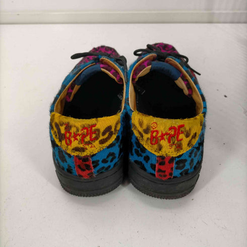 アベイシングエイプ A BATHING APE 10SS CREEP STA クリープ スタ ハラコ レオパード クレイジーカラー スニーカー メンズ JPN:26.5