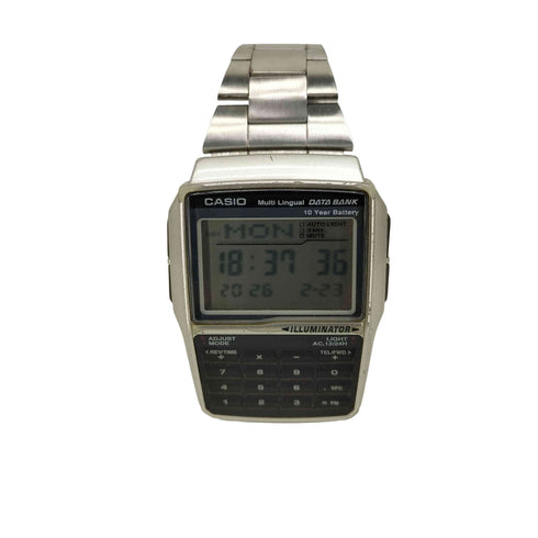 カシオ CASIO データバンク ステンレス製 デジタル 腕時計 メンズ