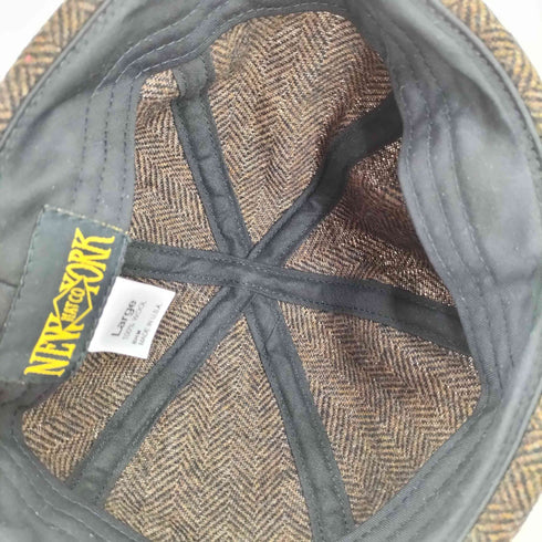 ニューヨークハット NEWYORK HAT&CAP CO. ウール ヘリンボーン ロールキャップ メンズ