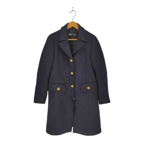 ザラ ZARA MANTECO 金ボタン ウールコート レディース M