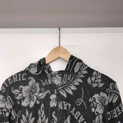 ヒステリックグラマー HYSTERIC GLAMOUR LADYLAND UNIV 総柄ジャガード PK ジップアップ パーカー メンズ JPN:M