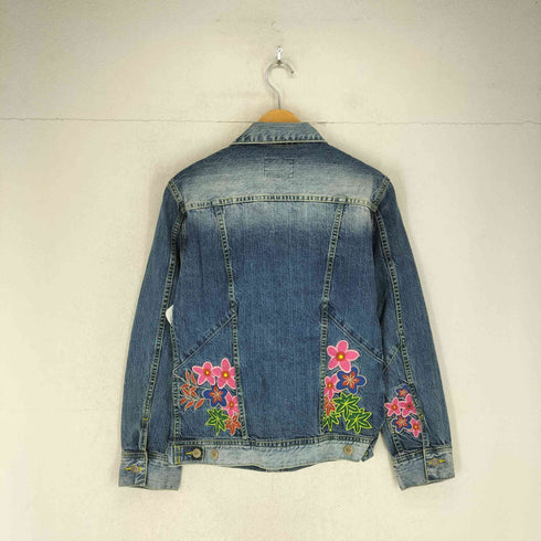 ティーケータケオキクチ tk. TAKEO KIKUCHI フラワー刺繍デニムトラッカージャケット メンズ 2