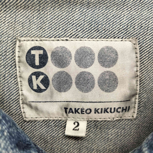 ティーケータケオキクチ tk. TAKEO KIKUCHI フラワー刺繍デニムトラッカージャケット メンズ 2