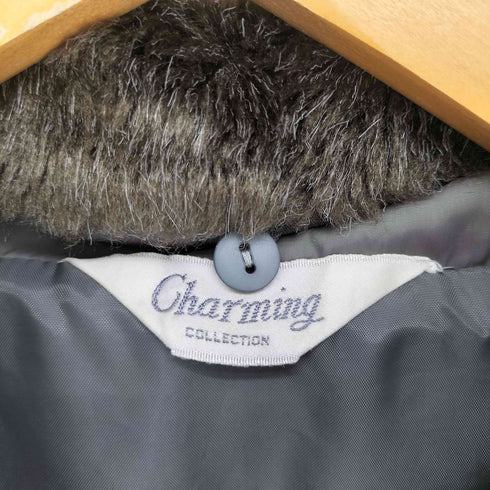 CHARMING 玉虫色 襟ファー中綿コート レディース F