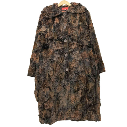 dorothee bis フランス製 フェイクファー ベルテッド ステンカラーコート レディース import:M
