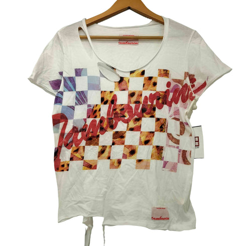 ノゾミイシグロ NOZOMI ISHIGURO S/S フロントプリント ダメージ加工 Tシャツ レディース ONE SIZE