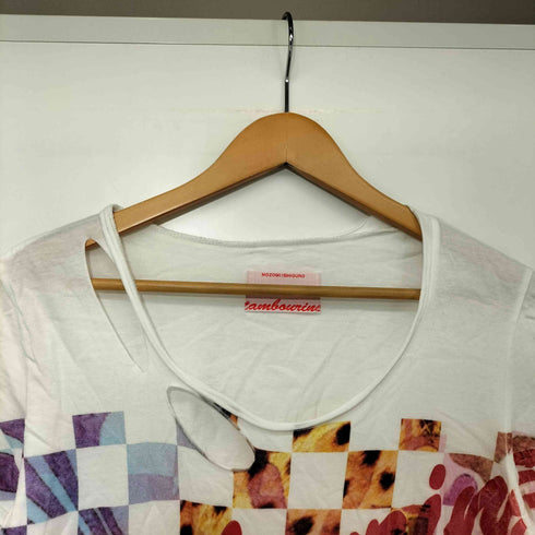 ノゾミイシグロ NOZOMI ISHIGURO S/S フロントプリント ダメージ加工 Tシャツ レディース ONE SIZE