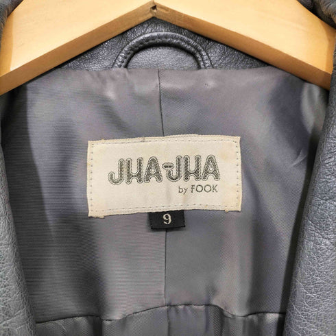 ジャジャ JHA-JHA ダブルブレスト レザー テーラードジャケット レディース 9