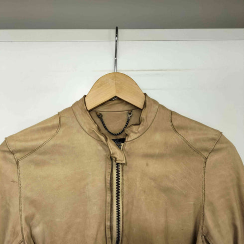シシ sisii シワ加工 牛革 カウレザー ジャケット レディース