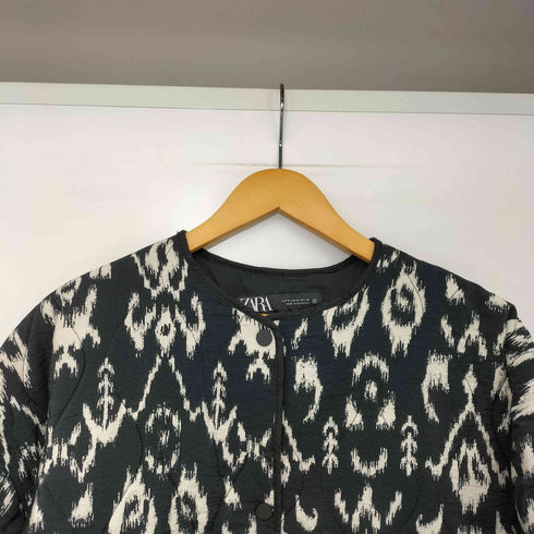 ザラ ZARA 総柄キルティングジャケット レディース import:M