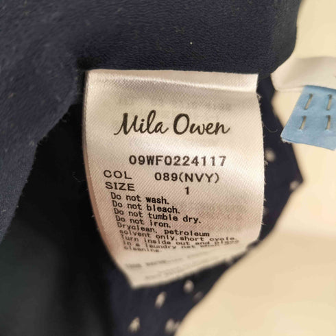 ミラオーウェン Mila Owen 箔プリントギャザーシフォンワンピース レディース 1