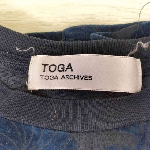 トーガアーカイブス TOGA ARCHIVES 13AW フロッキープリントTシャツ レディース 44