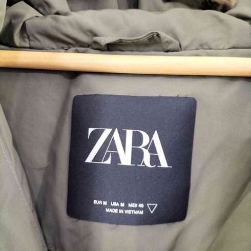 ザラ ZARA ホワイトダッグダウン モッズコート メンズ import:M