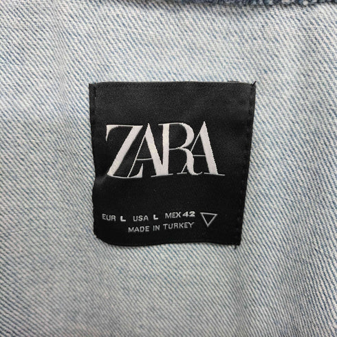 ザラ ZARA ペイズリー柄 デニム トレーナー スウェット メンズ import:L