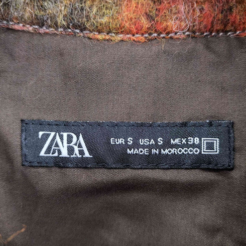 ザラ ZARA チェック柄 ウールジャケット メンズ import:S