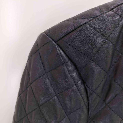 ニーマンマーカス Neiman Marcus キルティング レザーコート レディース