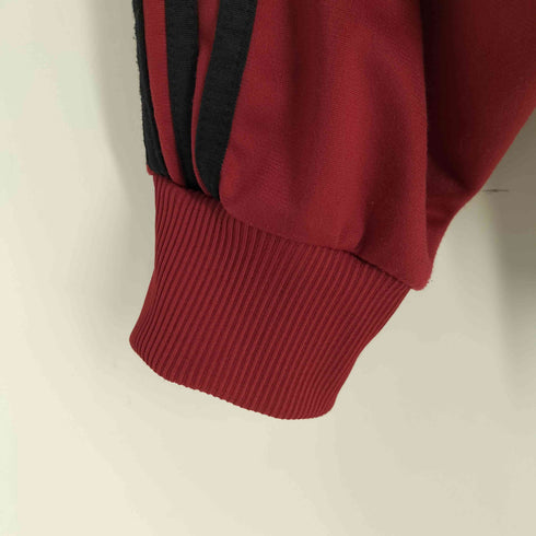 アディダス adidas 90s マレーシア製 パフォーマンスロゴ刺繍 スリーライン スナップボタン トラックジャケット ブルゾン メンズ import:L